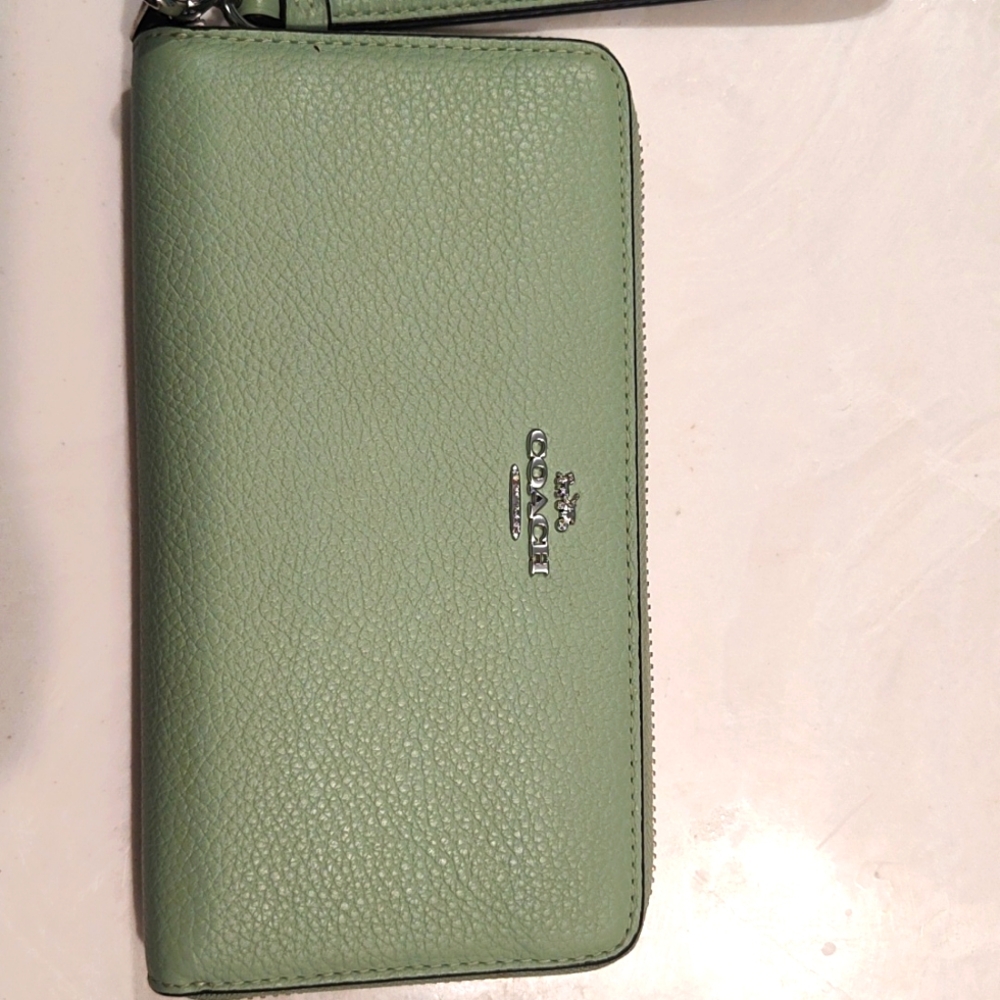 Coach Green Leather Wallet
